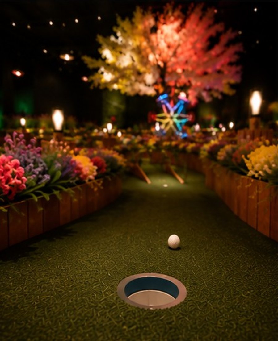 Floral hole with ball and cup